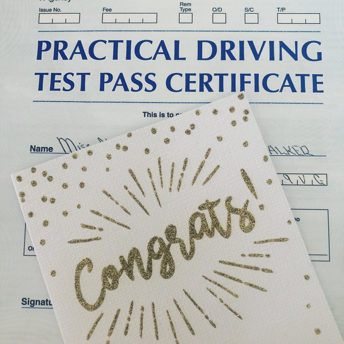 Nicxander's tweet photo. Yay! Finally passed my driving test! https://t.co/8qyhTkK6t1