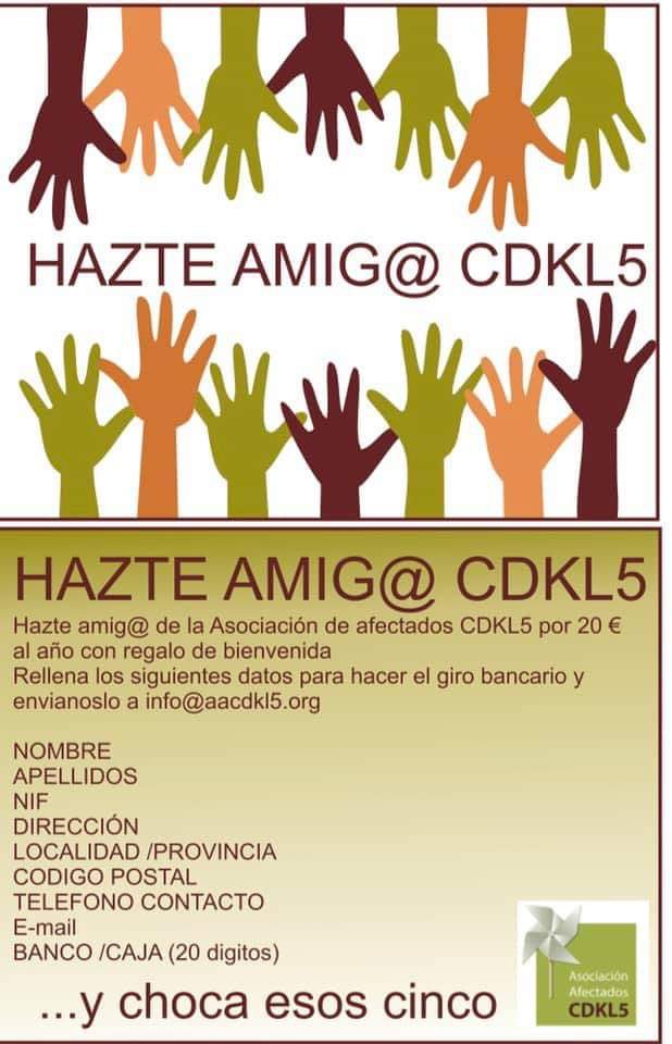 cdkl5spain's tweet photo. ¿QUIERES SER AMIGO CDKL5 COLABORADOR? Con tu aportación nos ayudarás a difundir este síndrome tan raro, a su investigación y a la mejora de la calidad de nuestr@s chic@s. Para ello solo debes seguir las instrucciones que se adjuntan. GRACIAS DE ANTEMANO https://t.co/Z5r9PXIDzz