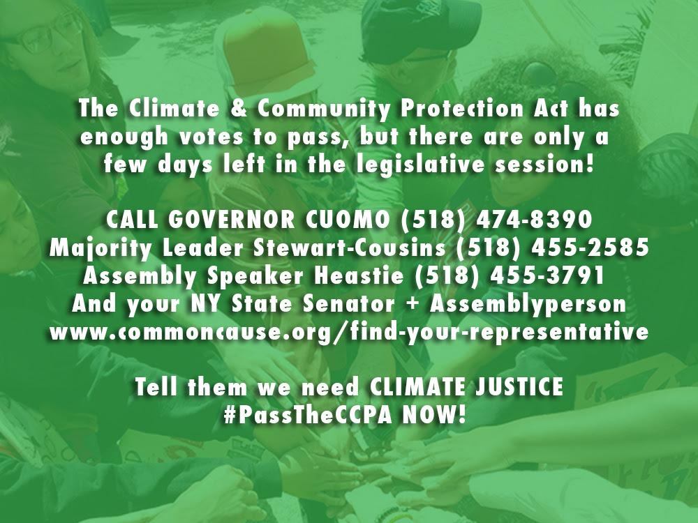 350brooklyn's tweet photo. Pls call Albany 6/10! The CCPA hasn't been passed and @NYGovCuomo said climate legislation is "not a top priority." Absurd. The climate won't wait! The bill can pass if we help get it across the finish line! Join a call-in day to #PassTheCCPA! Info here: https://t.co/EqHUN8o49A https://t.co/VQfNuq8Obt