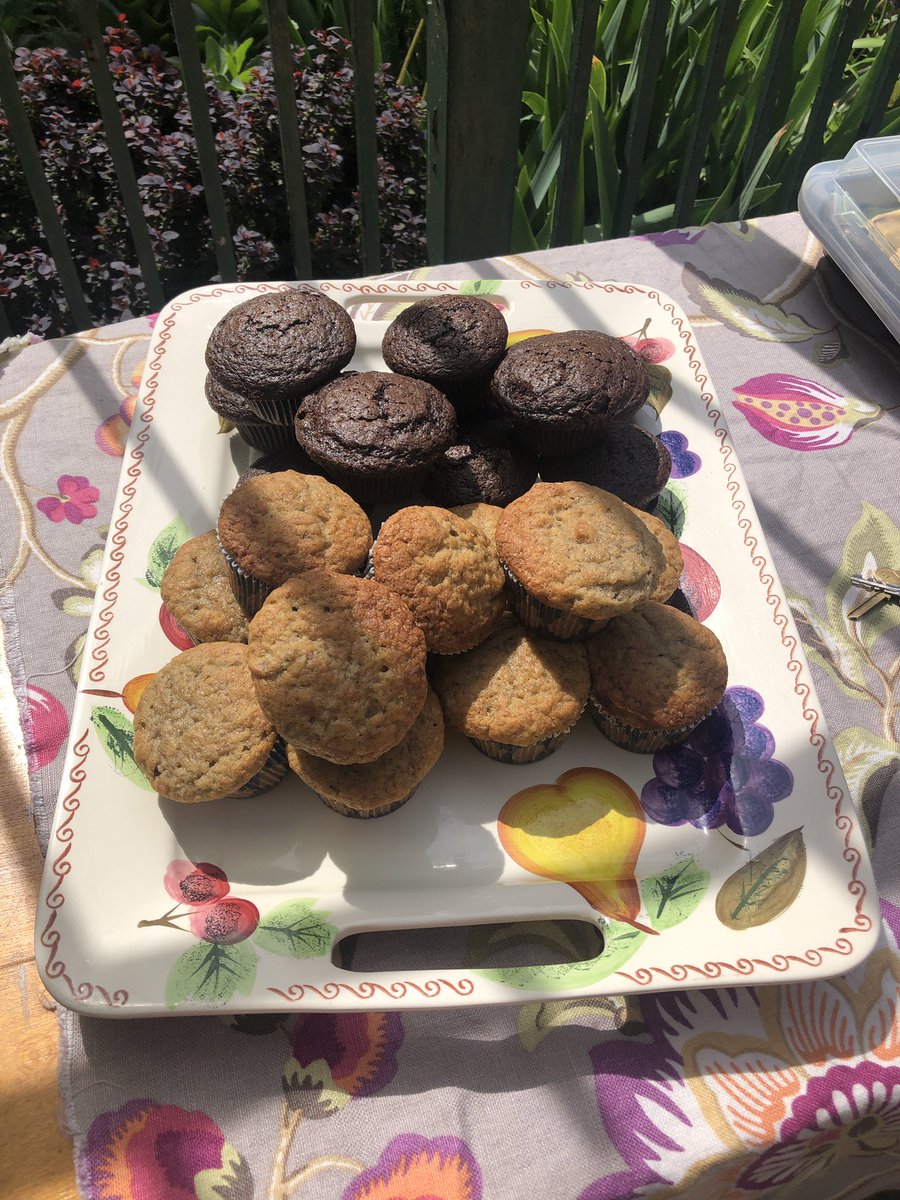 SummitStGarden's tweet photo. So many tasty home baked treats out for our annual bake and tag sale fundraiser! Glorious sunshine is out. Where are you? Come support the garden. https://t.co/DQR3kEW4ya