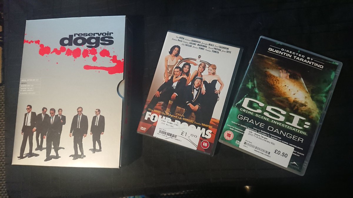 lvirus316's tweet photo. #LatestPickUps
Visited @Cex in Hull and got two of my #QuentinTarantino collection Holy Grails! #CSIGraveDanger and #FourRooms! Also picked up a pristine special edition of #ResevoirDogs
Also visited @hmvHull and got @Avicii #Avicii new album 'Tim' 💔 #LoveAvicii 😢 https://t.co/1ySlZQHdHP
