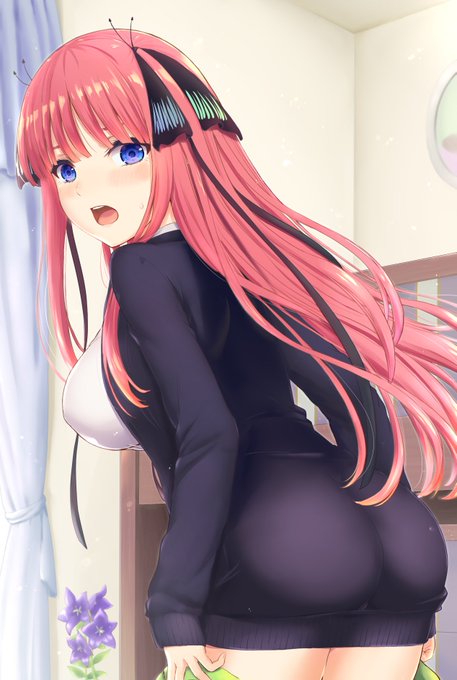 稲鳴四季🐴いろいろ進行中さんがTwitterに投稿した中野二乃(五等分の花嫁)のイラスト。