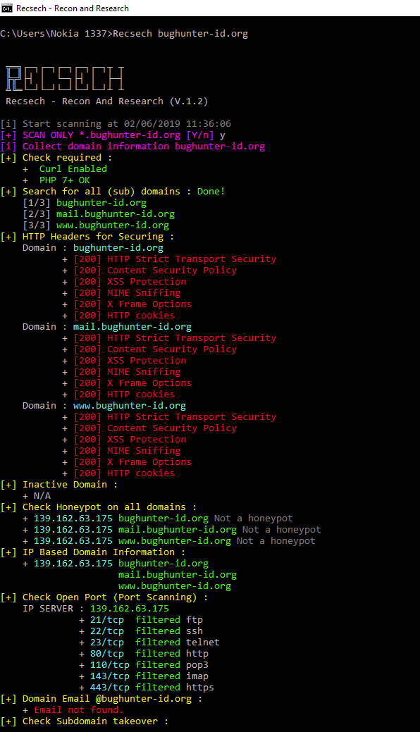 DanixSecurity's tweet photo. #Hacking #Tool #Pentesting #FootPrinting #OSINT #Hunting #Craking Recsech - Tool For Doing Footprinting And Reconnaissance On The Target Web ☠️☠️
VIDEO > https://t.co/Hb7vgcZu1u …
git clone https://t.co/7M4yuvnqN3 … << ☠️☠️
KIT EXPLOIT>> https://t.co/raeMo30GJg https://t.co/kkgua6dnO8