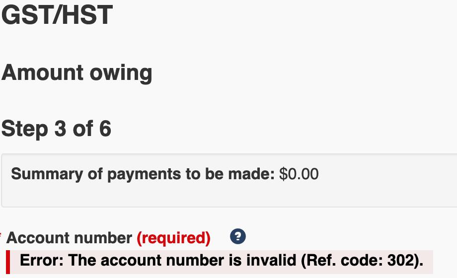 Mike Gifford Please Canrevagency Invest In Giving Better Error Messages I Am Pretty Sure I Have The Right Account Number So Where Do Business Owners Go From Error The Account