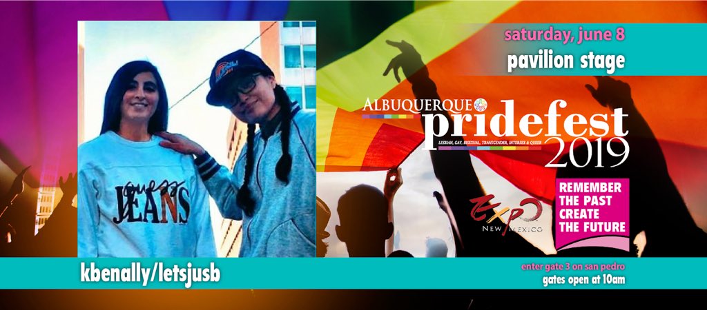 KB_LETSJUSB's tweet image. Catch us Today!! #Pride2019 #abqpride at Boxcar Stage and The Pavilion Stage!! #pridefest