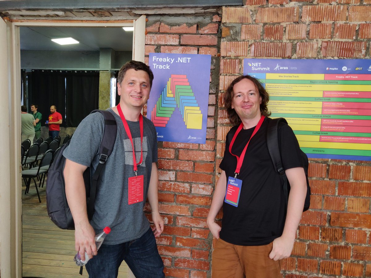 kadukf's tweet image. #dotnetby with @konradkokosa. Great conference in Minsk