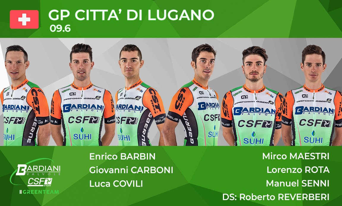 Non solo #Lussemburgo nei programmi della <a href="/Bardiani_CSF/">VF Group Bardiani-CSF Faizanè</a>: domani in gara anche al Gran Premio di Lugano 🇨🇭
📝 News: bardianicsf.com/wp/lugano/