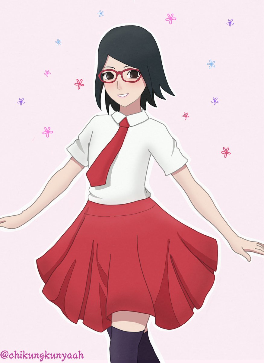 cewyn on X: Uchiha princess 🍓 #Sarada #uchiha #fanart   / X