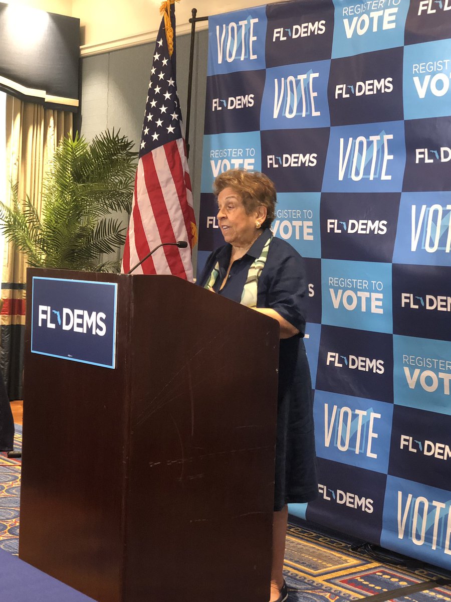 DonnaShalala's tweet photo. #happeningnow Standing up with @FlaDems at #LeadershipBlue to discuss the importance of protecting coverage for preexisting conditions and the #ACA https://t.co/nzXlxuOo7w