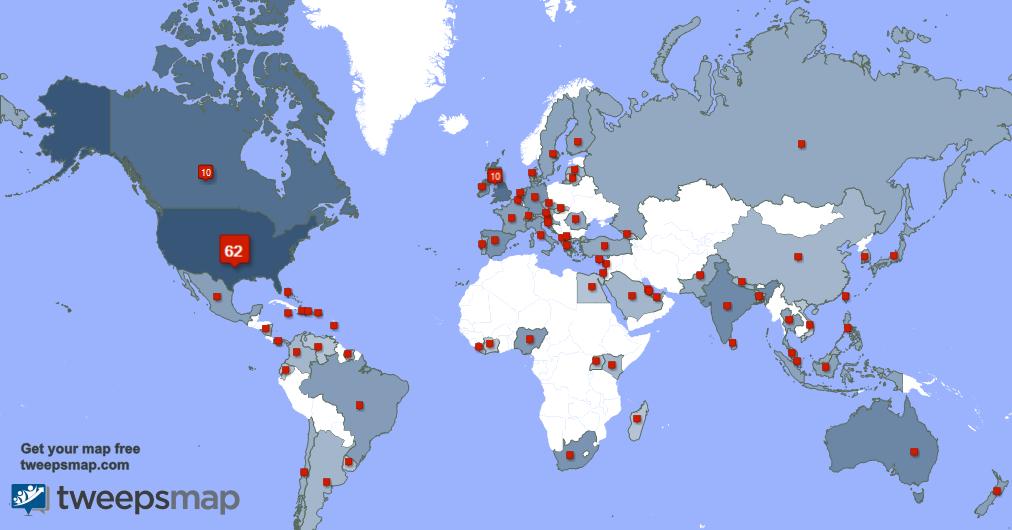 I have 8 new followers from UK., and more last week. See tweepsmap.com/!BradWheller