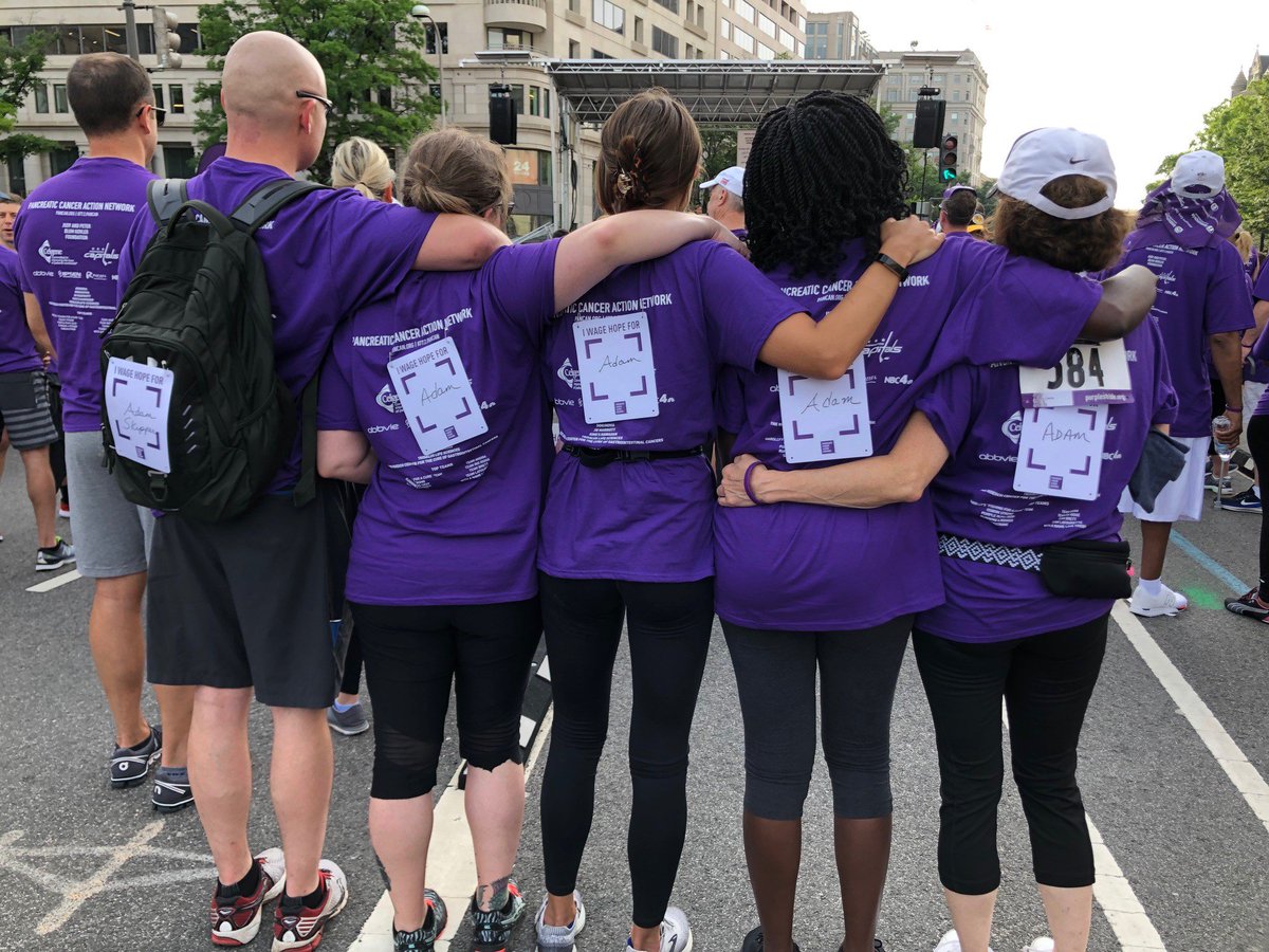 PQAAlliance's tweet photo. We're walking to end #PancreaticCancer for everyone and to honor and support @LHollandSkipper and her husband Adam, who is battling the disease. #PurpleStride #WageHope https://t.co/heOObRyAzB