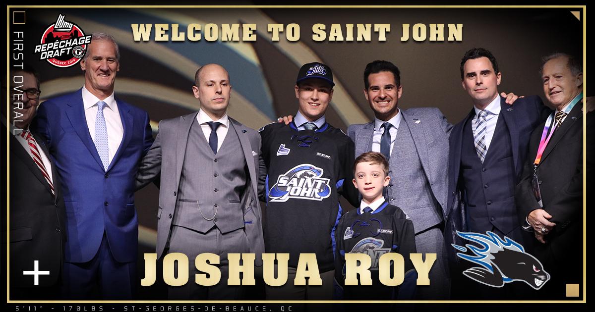 The @sjseadogs are thrilled to select Joshua Roy first overall in the 2019 #QMJHL Entry Draft. Welcome to the #PortCity Joshua!