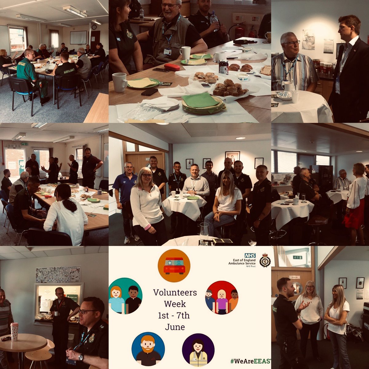 EEASTCRMLead's tweet photo. What an amazing #VolunteerWeek2019 with @EastEnglandAmb our volunteers go above and beyond every day to support patients and each other. Proud to be a part of the team. @EeastTbarker @Suff_CFR_Mngr @Norfolk_CFR_Mgr @RebeccaCCMAdmin @EEAST_ALaurent https://t.co/cjMsRe6S5S