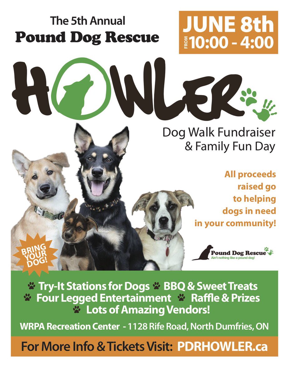 PDRhowler's tweet photo. TODAY IS THE DAY!!!!! It’s a beauty day for an outdoor dog event! 

10-4 with pack walk at 10:30.

Let’s raise some money for local dogs in need!! 🐾🐾🐾 https://t.co/Eci373EQT9