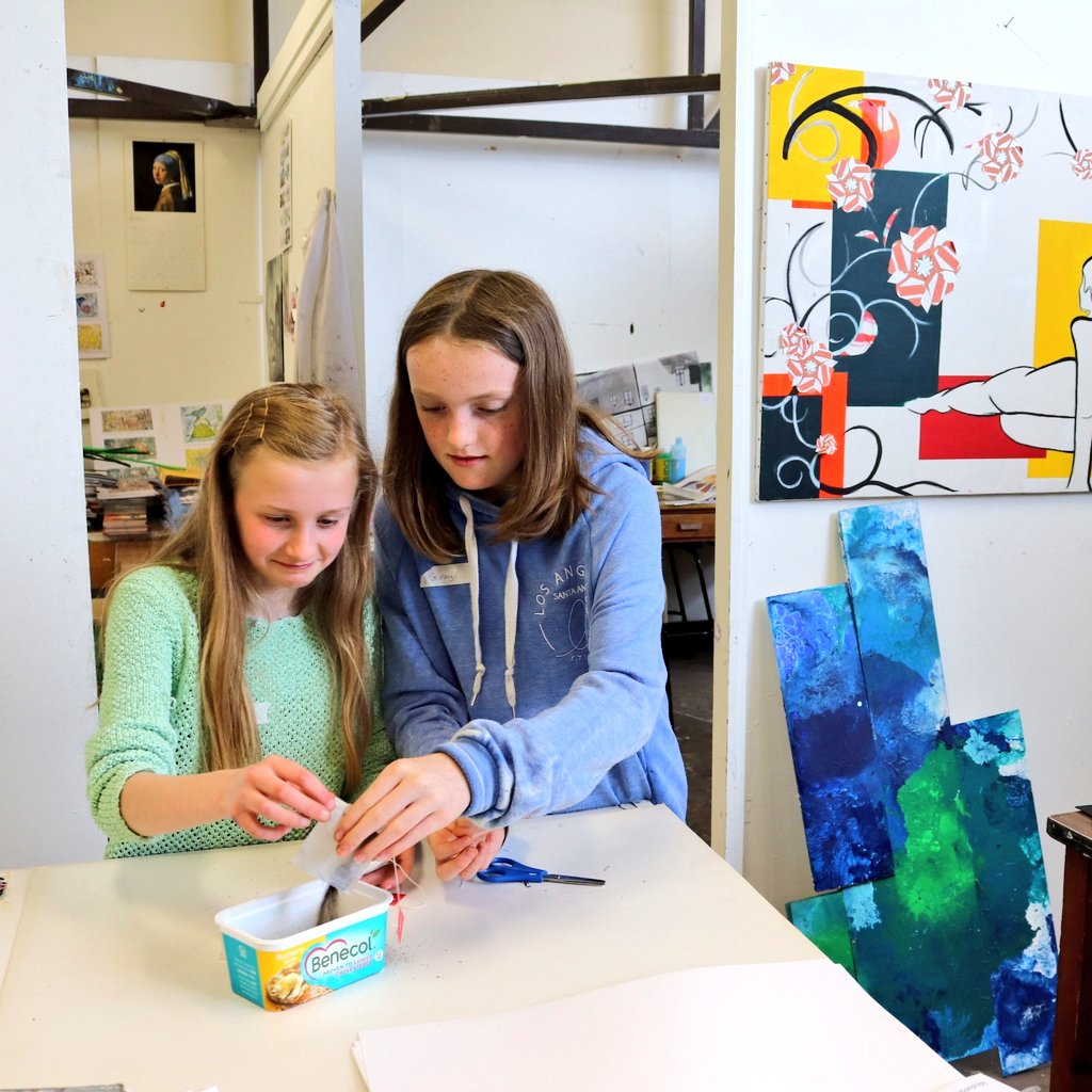 YorkISSP's tweet photo. Students have been so inspired by our Yorkshire Re-imagined theme this morning. Here are some students in Group A working on their @YorkshireTea paper designs. https://t.co/wmDSF5awG6