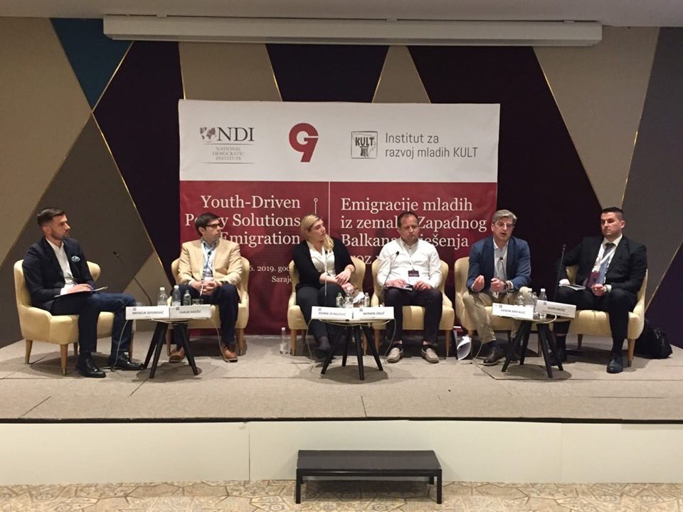 NDIBIH's tweet photo. BiH diaspora plays an important role in the country’s development.
Our panelists on this topic are: Edima Zejnilovic, Faruk Hadzic, Ajdin Mesic, Nermin Oruc i Sanjin Arifagic.
@9Grupa
#ndi #ndibih #ovdje #here #demworks https://t.co/LMjPO7Taef