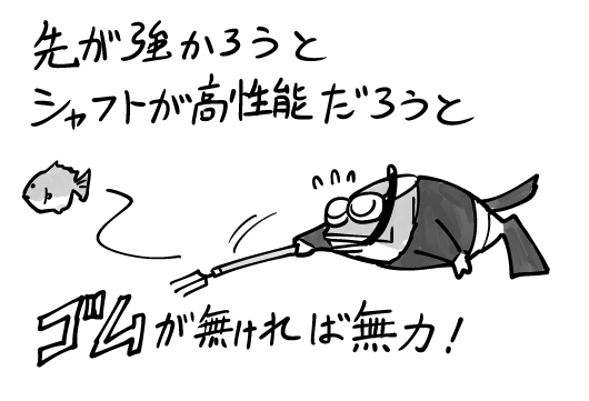 初期の失敗談。ゴムは空気に触れていると劣化します。
今ではスペアのゴムを3本くらい持っていきます。
#魚紹介習慣 #銛ガール 