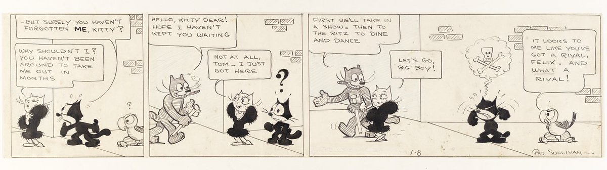 statelibrarynsw's tweet image. #SomethingFun #IAD19 original cartoon strip of Felix the Cat by Australian cartoonist Pat Sullivan

search.sl.nsw.gov.au/permalink/f/1c…