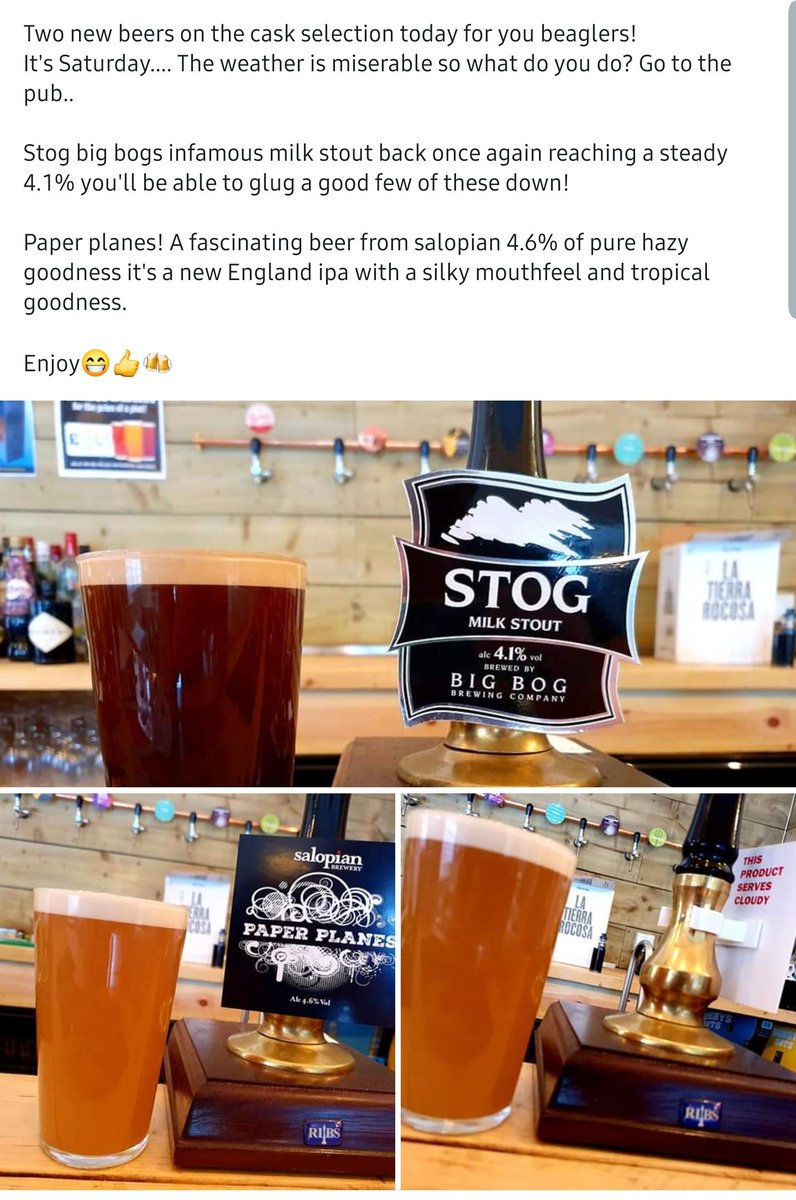 Happy Saturday beaglers👍 here's two new beers to demolish this rainy Saturday afternoon!