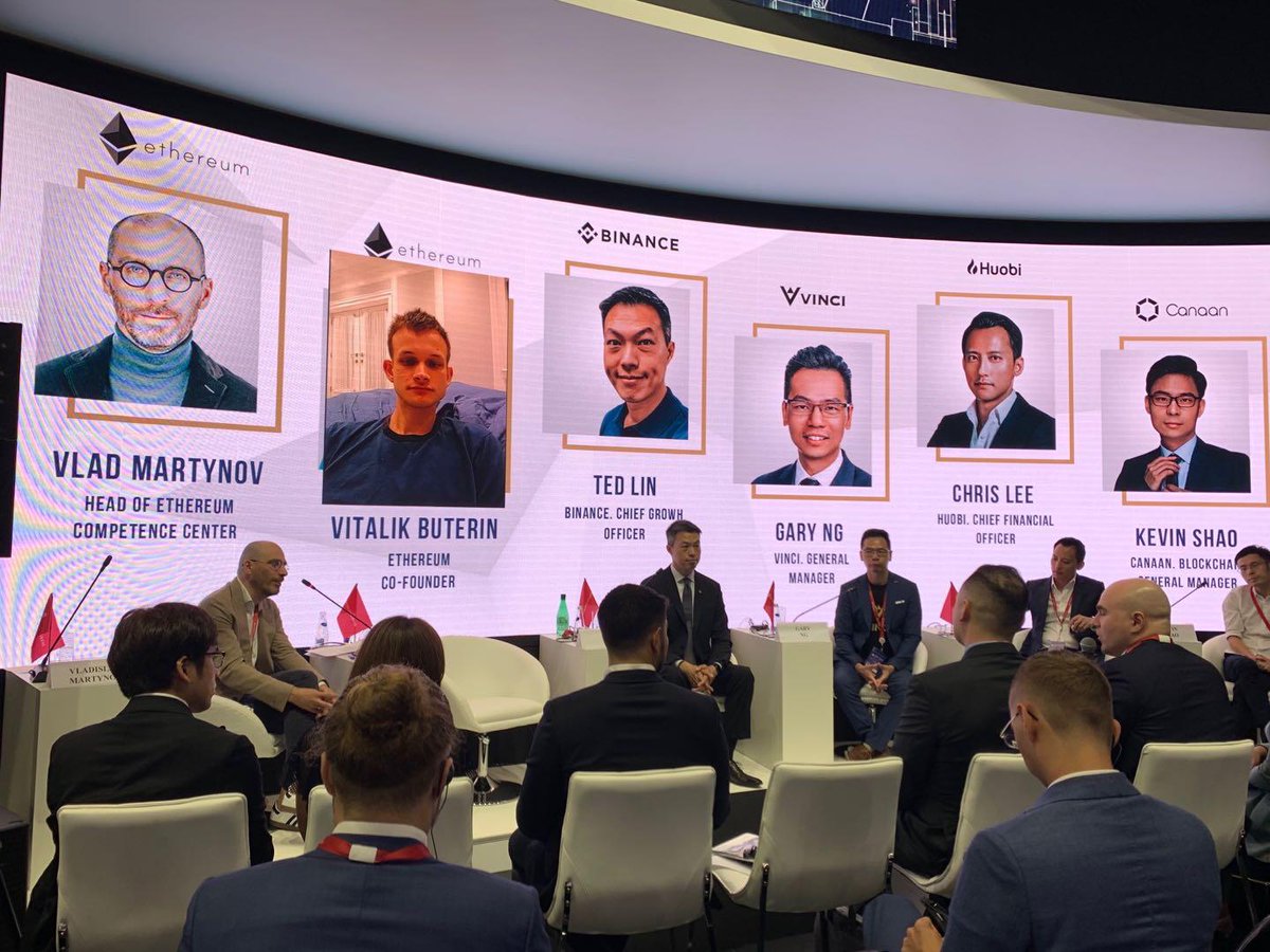 HTX_Global's tweet photo. 📈What is driving crypto prices higher❓

Huobi Global CFO @ChrisLee_Crypto spoke at the World Digital Summit in St.Petersburg alongside @VitalikButerin on the future of centralized/ decentralized exchanges, influx of institutional traders, &amp; price trends in crypto.

#blockchain https://t.co/WXlvIlWA2l