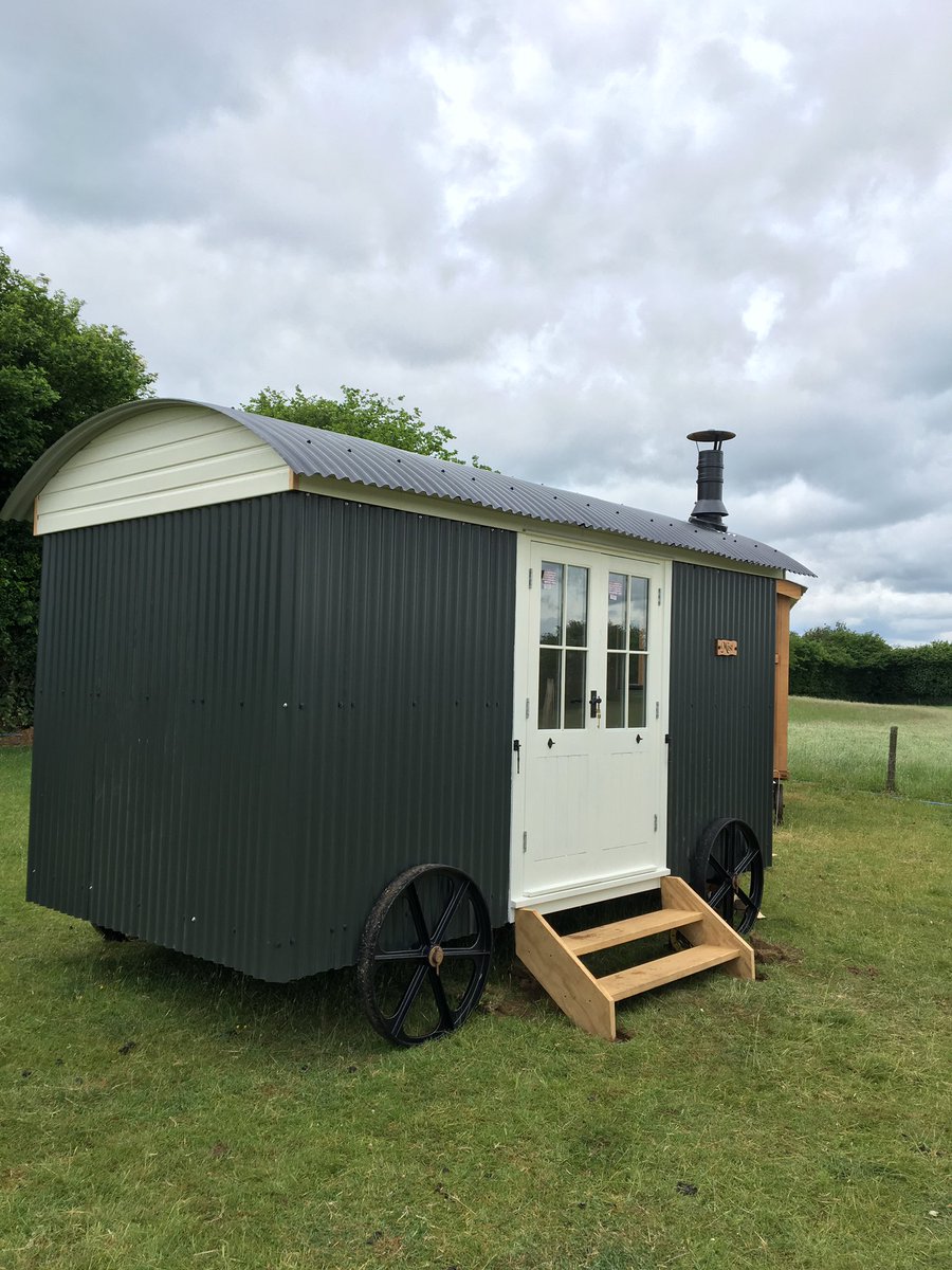 _stovefireplace's tweet photo. Hobbits installed in these Shepard’s hut, for a new glamping site.. #salamander #hobbit #glamping #logburners https://t.co/TapVY3EN2p