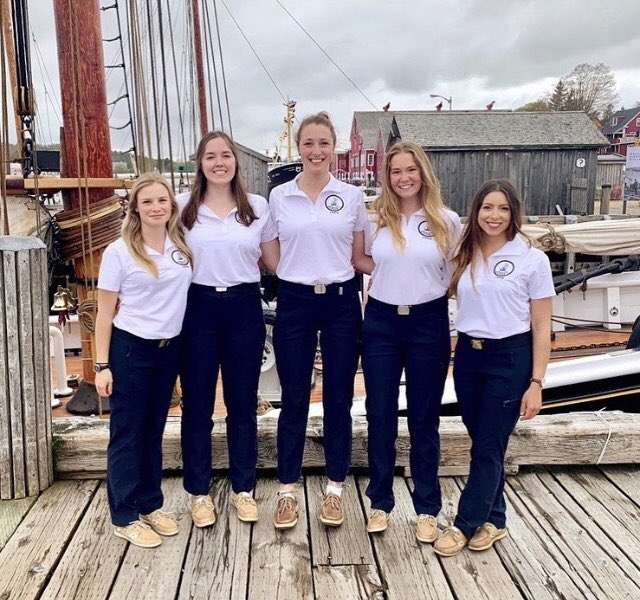 These young ladies are ready to sail the high seas!  So proud of you Chloe and all the crew <a href="/SailBluenoseII/">Bluenose II</a>  #summer2019 #novascotiaproud #lunenburg #tallships #strongwomen #newuniforms #teameffort #shipmates