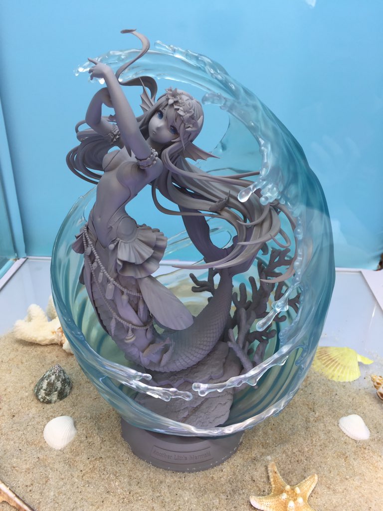 人魚姫 大型スタチュー 上海ワンフェス、原画担当したフィギュアいくつか展示されてました