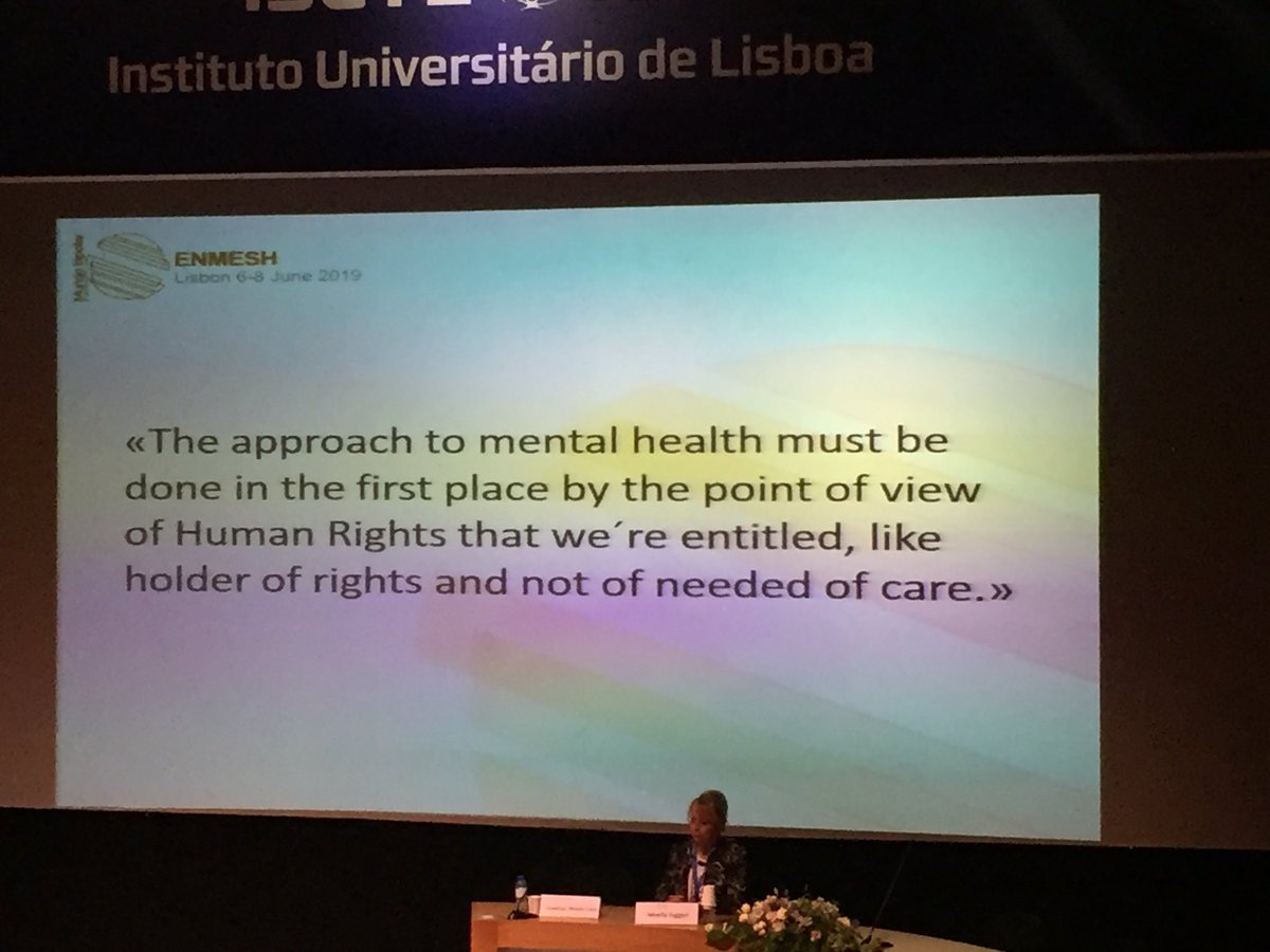 Day 3, closing session by Guadaloupe Morales on human rights and stigma. And what can be done about that. #enmesh2019