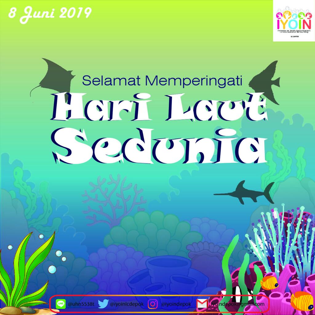 IYOINLCDEPOK's tweet photo. [HAPPY WORLD OCEANS DAY!]

World Oceans Day is about recognizing the importance of conserving the ocean. The ocean provides ecosystem services, contributes to global food security and offers economic opportunities. Without ocean, we would be nothing.

Let's save our oceans! https://t.co/keK8NM85jB