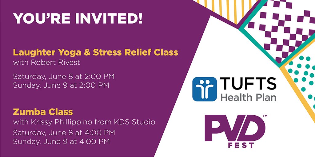 PVDFest's tweet photo. Dance the afternoon away with FREE zumba & yoga classes happening on Saturday & Sunday of the festival! Come on down to the stage located at the corner of Washington Street & Union Street & join in on the fun! #pvdfest #pvdfest2019 #robertrivest #krissyphillippino #kdsstudio https://t.co/21H4Lp9R02
