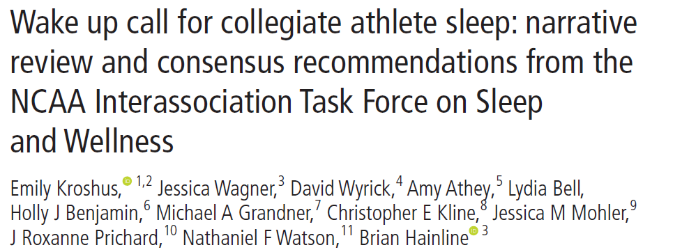 kcrehabguy's tweet photo. Heads up all my AT and PT colleagues in college and pro sports.  Sleep is the cheapest and best recovery tool we have.  Least sexy for sure because you know, gotta have the toys, but good recommendations in this consensus statement. https://t.co/DnXBWBB5rZ