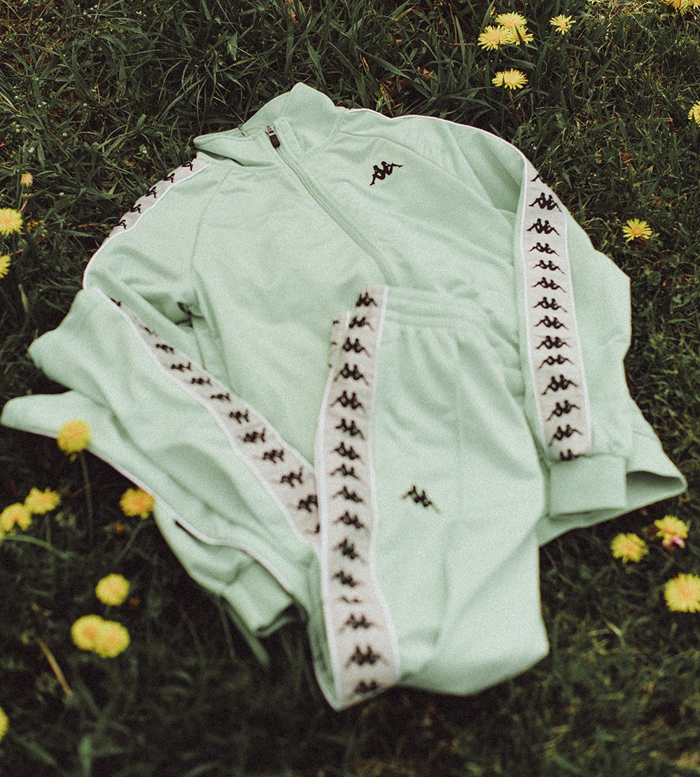 turquoise kappa tracksuit