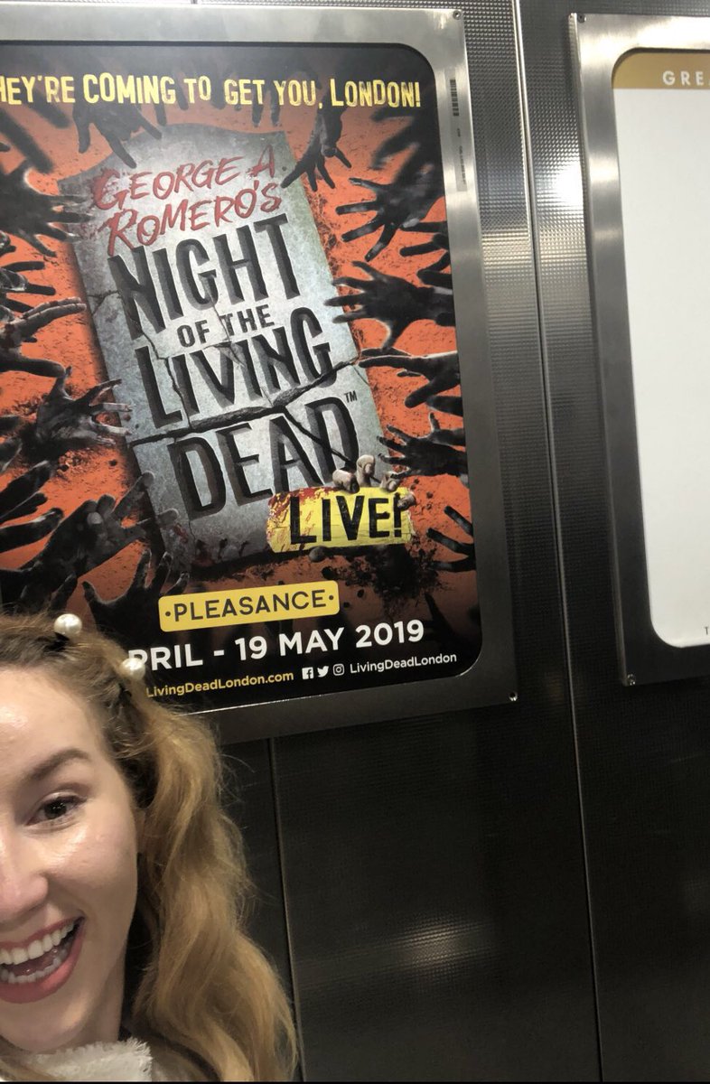 A wonderful show comes to an end tonight! 
Have a great last 2 shows <a href="/LivingDeadLDN/">Night of the Living Dead Live</a> - it’s been a mad pleasure being a wee part of it! Huge congrats to everyone. 
<a href="/AriaEnts/">Katy Lipson - Theatre Producer 🎶🎭💜🌈</a> does it again 🎉 thanks for letting me tweet all things zombie for the last few months x