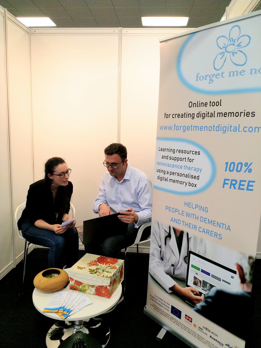 Day 2 at the #AlzheimersShow in London. More great conversations and feedback from care professionals and some informal carers. To find out more about the learning resources for carers and our digital memory box visit forgetmenotdigital.com