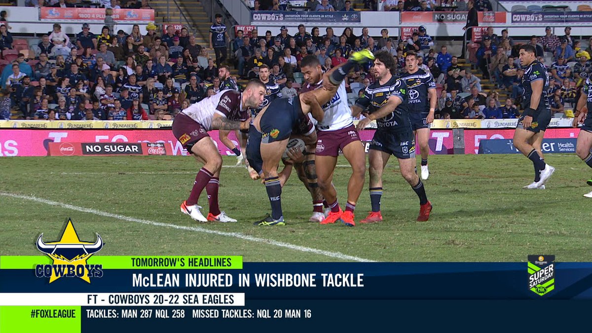 FOXNRL's tweet image. This 'wishbone' tackle from Manase Fainu could have ramifications for Jordan McLean's potential #Origin debut bit.ly/2I1cAfA