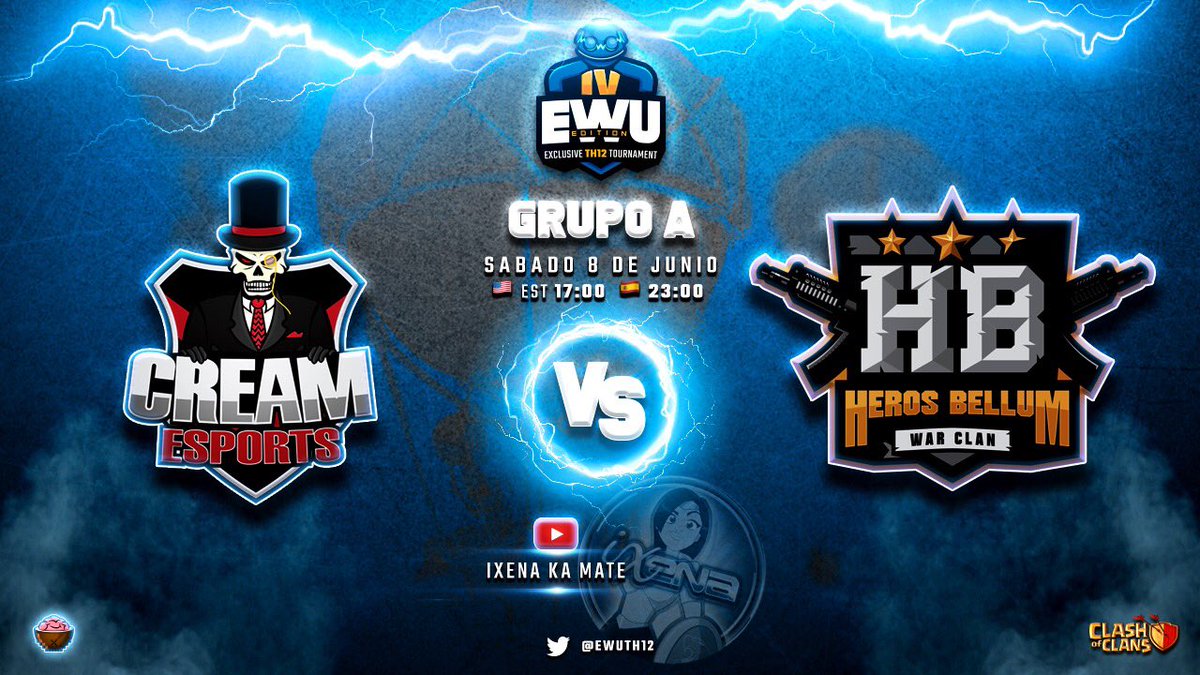 ⚡️EWU⚡️

📣Les dije lo de los síntomas de abstinencia de War de ayer🙈 no mencione la guerraza que abre la jornada sabatina

Por el grupo A se enfrentarán los cracks de 🛡<a href="/Cream_EsportsGG/">ChichasLocas</a> ⚔️ 🔥🔝reloaded vs los capos de 🛡<a href="/HerosBellum/">Heros Bellum⚔</a> ⚔️🔥🔝

💥Transmite la valkiria <a href="/ixena8/">Ixena 🦅💢</a>🔥🔝😍