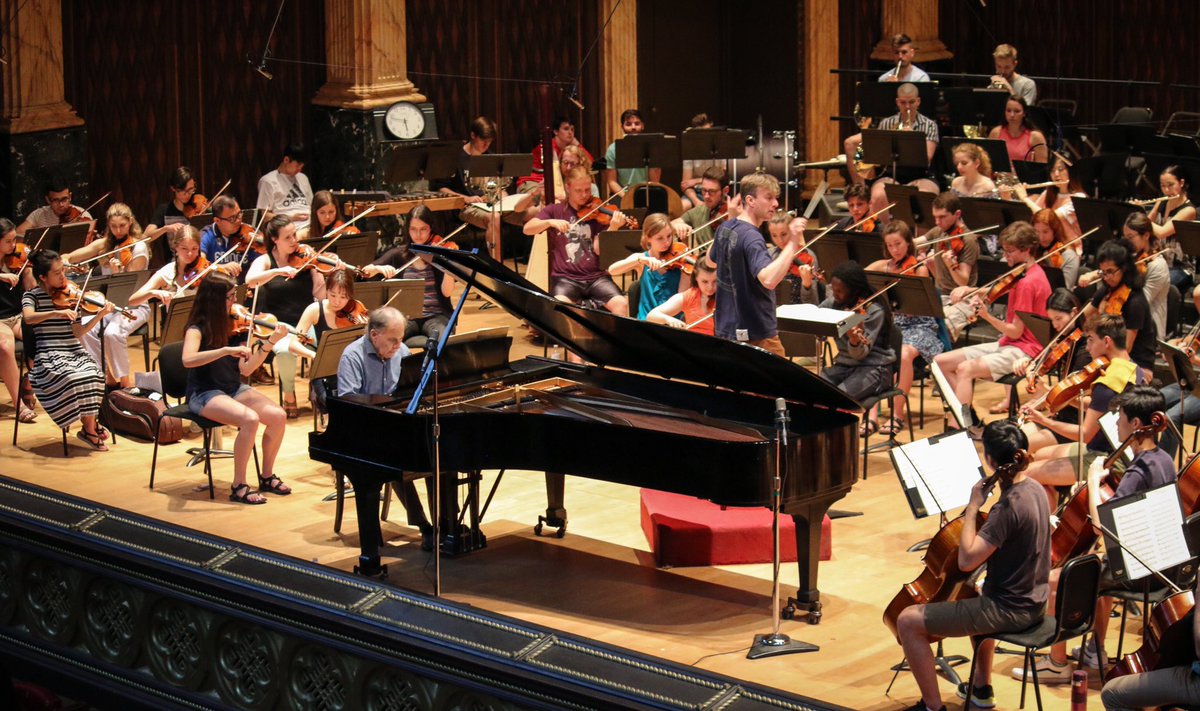 Founder and Artistic Director, James Dick, works with the Texas Festival Orchestra in preparation for our opening concert. Join us today for concerts at 3:30p and 7:30p 
#RTFI2019 #roundtop #summermusic #music #classicalmusic #berlioz #rachmaninoff #jamesdick #orchestra #piano