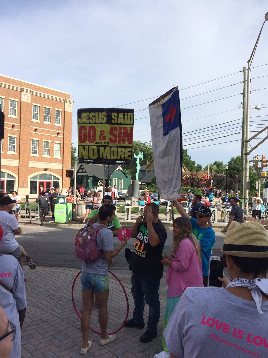 RussMcQuaidNews's tweet photo. The debate at the #indpride parade https://t.co/88RCm70f2o
