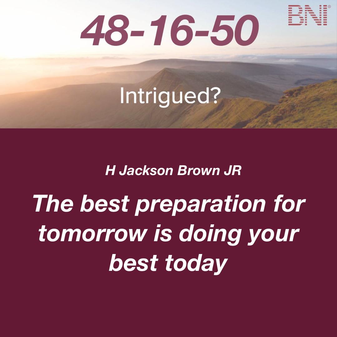 Are you doing your best today? #BNIACTion