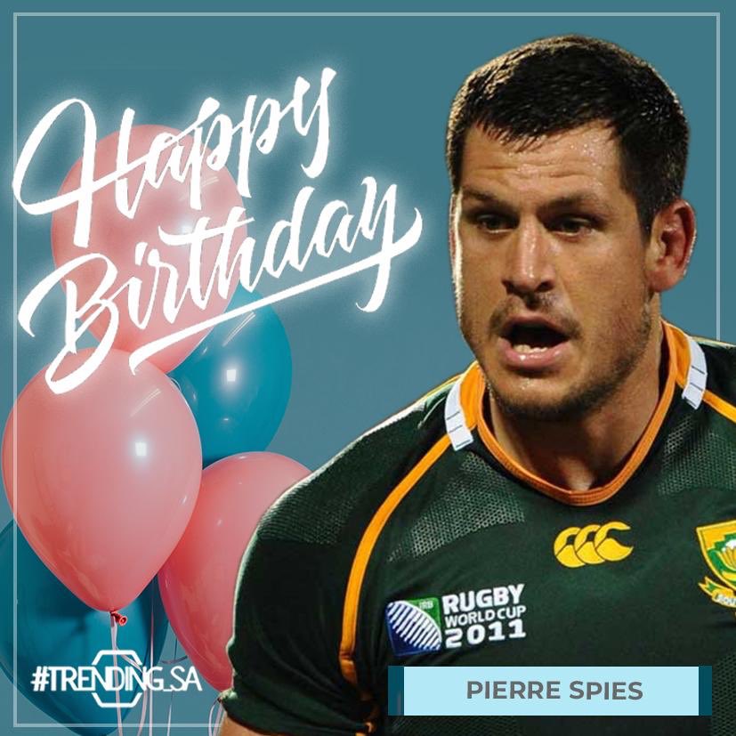 Happy birthday Pierre Spies       