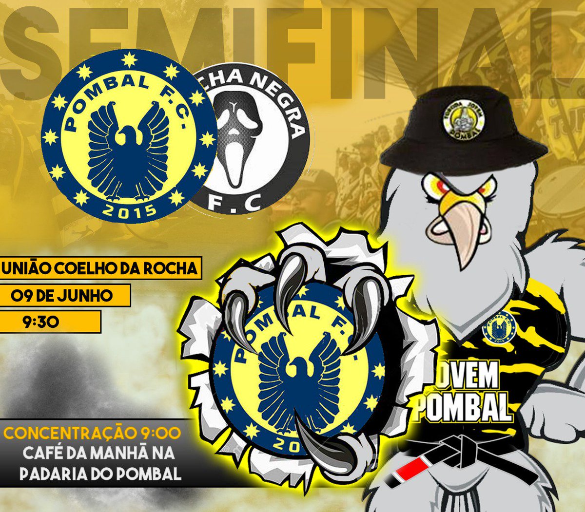 JovemPombal's tweet photo. - VAMOS COM TUDO RAPAZIADA ...
PRIMEIRO JOGO DA SEMI-FINAL
BROTA BROTA , VEM QUE VEM 🖤💛🏆⚽️
VAMOS COM A T.J.P 👊
#EusouuPombal #Unidos #Somos #Fortes #JamaisIrãoNosCalar #BateriaNota10
#EmBuscarDaLiga #ChampionsEuTenho #aMaisBrabaDaBaixada
#Desde2017 #VemPraFamilia #TJP https://t.co/1favODZ57m