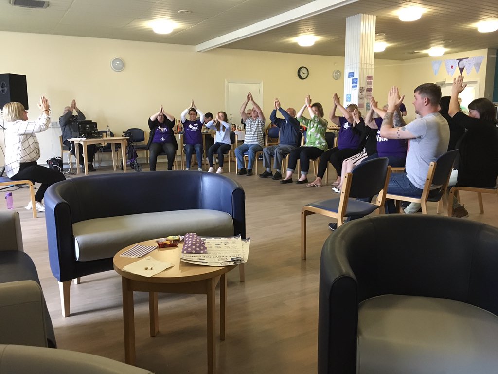 Trying seated T’ai Chi at our Vintage Strawberry Tea. #oneweething #DementiaAwareness