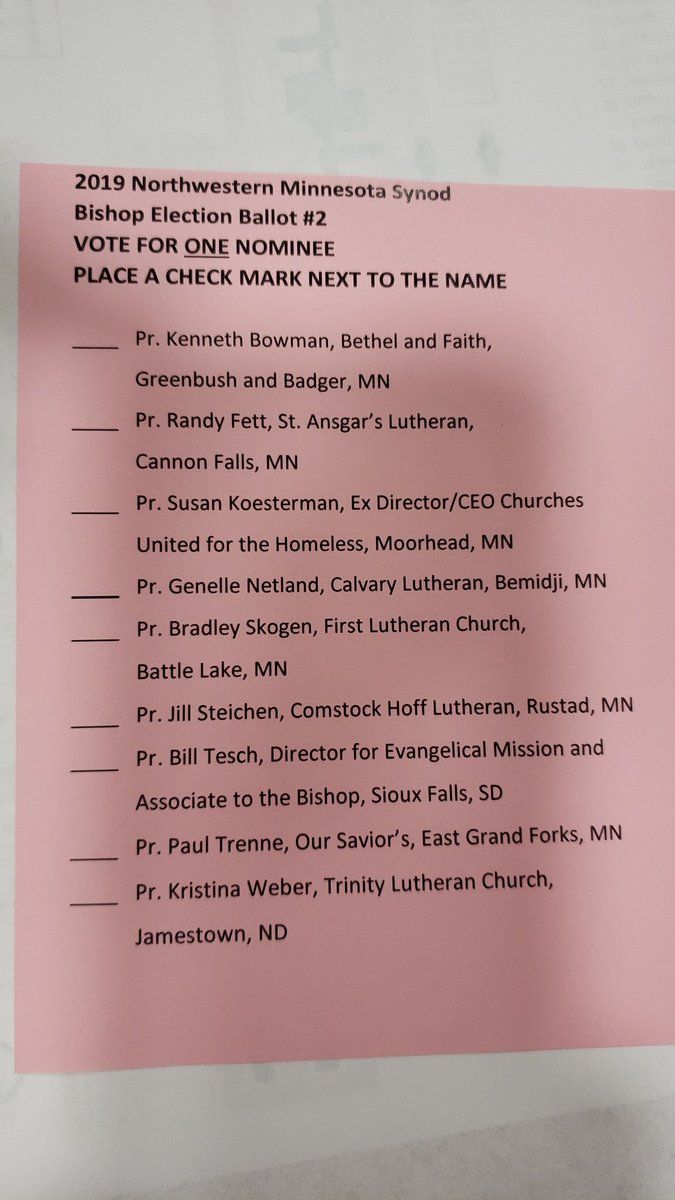 2nd ballot #nwmn19 Come, Holy Spirit!