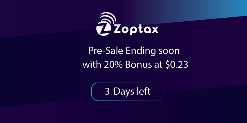 ZoptaxApp's tweet photo. #zoptax Pre-Sale Ending soon. Hurry up to get 20% bonus. https://t.co/gFXCL197YB
#presale #ieo #ico #investment #blockchain #investing #bitcoin #altcoin #initalcoinoffering https://t.co/GwrO1fM9rd