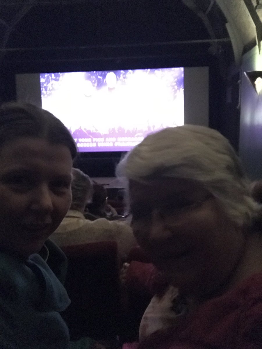 Getting ready to see #takethatincinemas come on boys Kerryn and Krithia are ready for you!