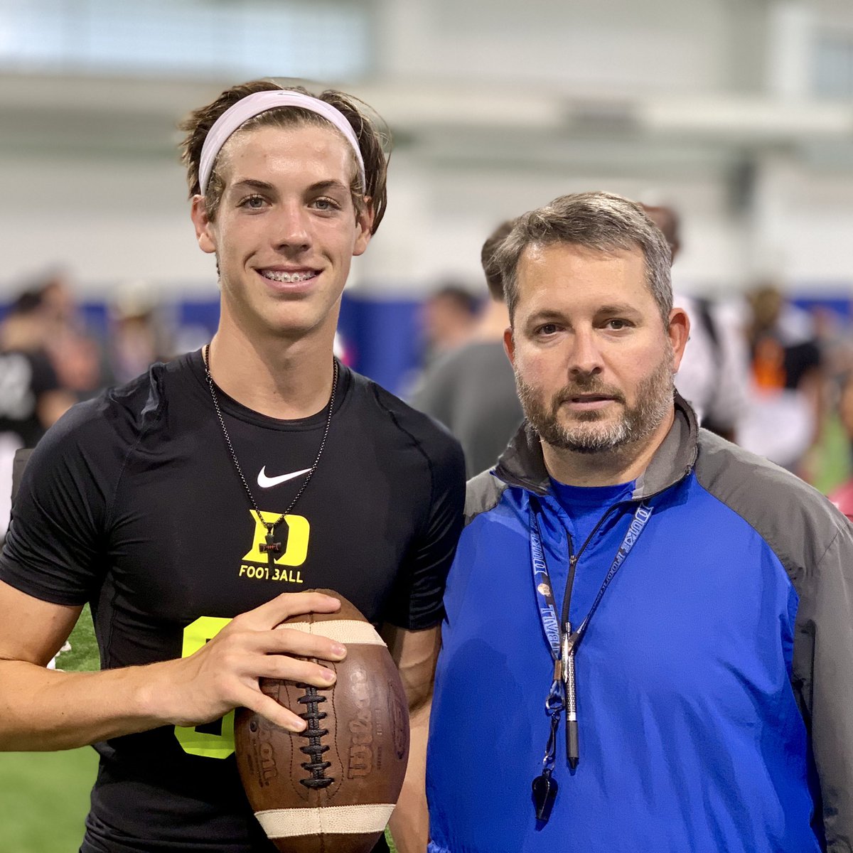 AliamAppler's tweet photo. I got to spin it today with @connor10clark 🎯#dimedropping @DukeFOOTBALL enjoyed working with @CoachSingler @CoachZRoper @CoachGOET_238 @Z_Pidgeon @DavidCutcliffe Go Duke! #Fifty5 https://t.co/7Id5mU6ISb