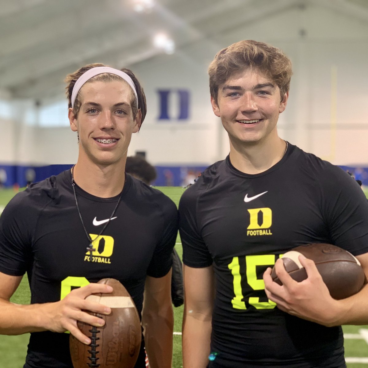 AliamAppler's tweet photo. I got to spin it today with @connor10clark 🎯#dimedropping @DukeFOOTBALL enjoyed working with @CoachSingler @CoachZRoper @CoachGOET_238 @Z_Pidgeon @DavidCutcliffe Go Duke! #Fifty5 https://t.co/7Id5mU6ISb