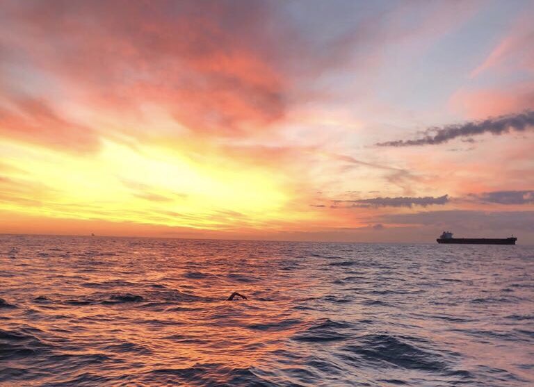 World Oceans Day. I’m more at home in the sea than I am on land! We need to look after our oceans and all the life within them. 🌅🏊‍♀️🌊#WorldOceansDay2019 #SaveOurOceans 
Just a couple of my favourite photos of me in the English Channel - just me and the sea 💕🏊‍♀️