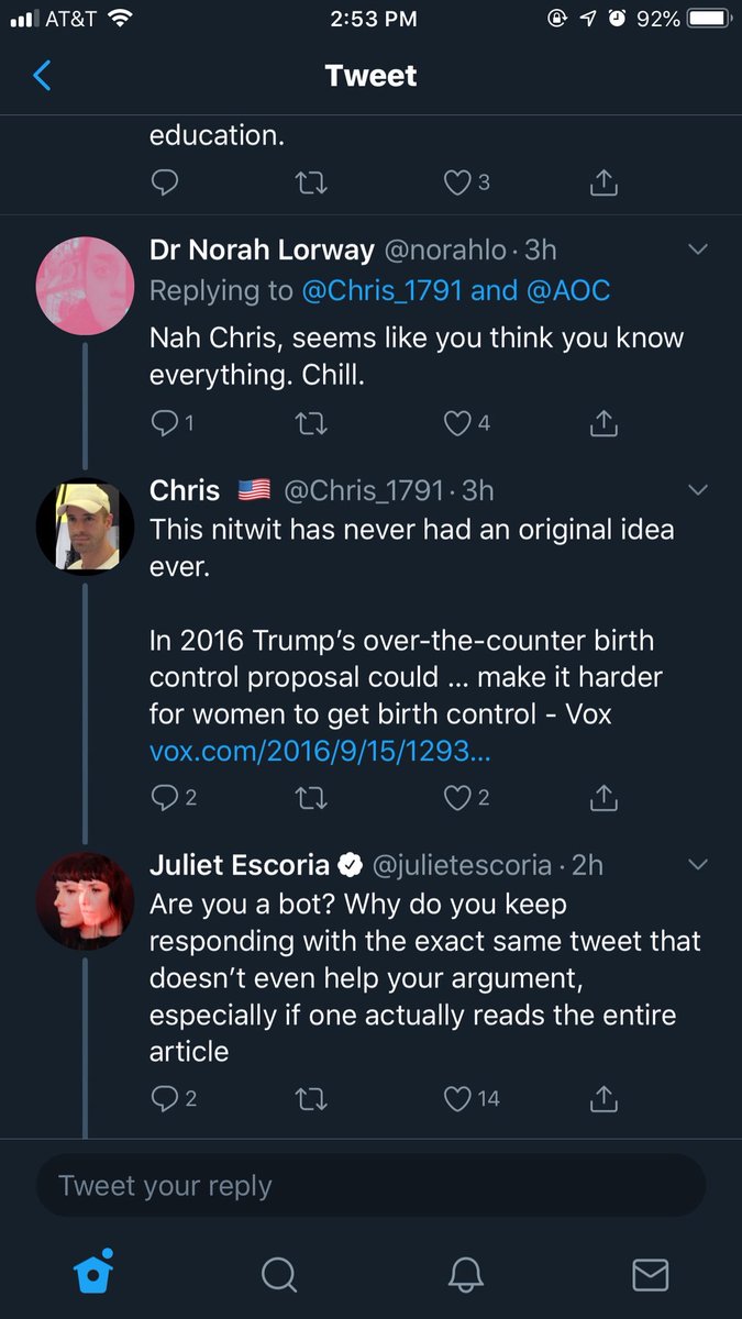 Social_Citizen's tweet photo. @Chris_1791 @julietescoria I can read! I can read! 🤚🏼 You just Tweeted the same exact thing four times in a row. #StopNameCalling #LetsDoBetterTogether #BeBest https://t.co/mgM4b2atgU