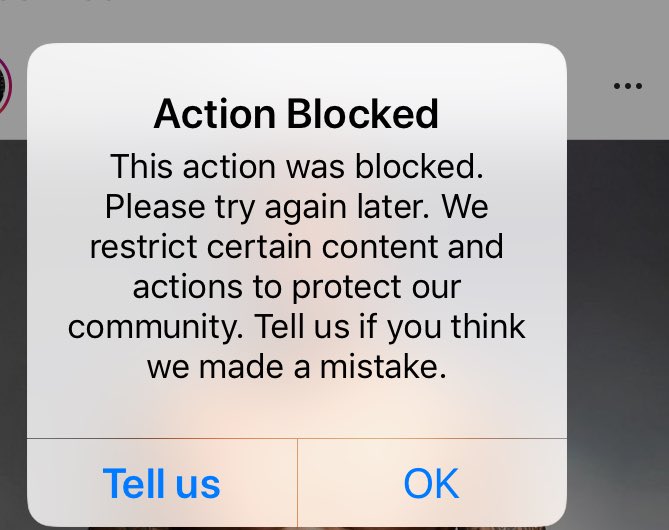 Why am I getting Action Blocked when I like photos outside of my country. @...